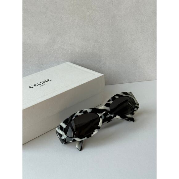 NEW Celine CL40288I Monochroms Zebra Wrap Sunglasses main image 6